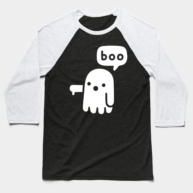 boo ghost Baseball T-Shirt by awesome98